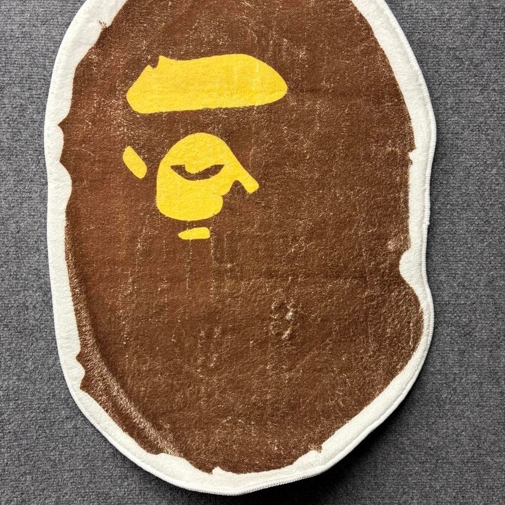 BAPE Ape Head Tufted Rug Brown White Brand New Rugs Of LA